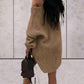 Marivic | Oversized gebreide off shoulder trui