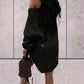 Marivic | Oversized gebreide off shoulder trui