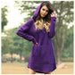 Cripes  Robe à capuche pour femme, ample et décontractée, de couleur unie.