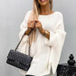 Cripes Pull cape élégant en tricot pour femmes