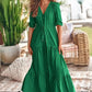 Robe Élégante Longue Bohême à Encolure en V Fendue