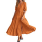 Robe Élégante Longue Bohême à Encolure en V Fendue