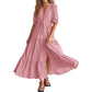 Robe Élégante Longue Bohême à Encolure en V Fendue