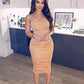 Leticia | Need You In My Life midi-jurk met ruches