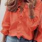 Blouse cripes à volants et col V