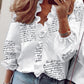 Blouse cripes à volants et col V