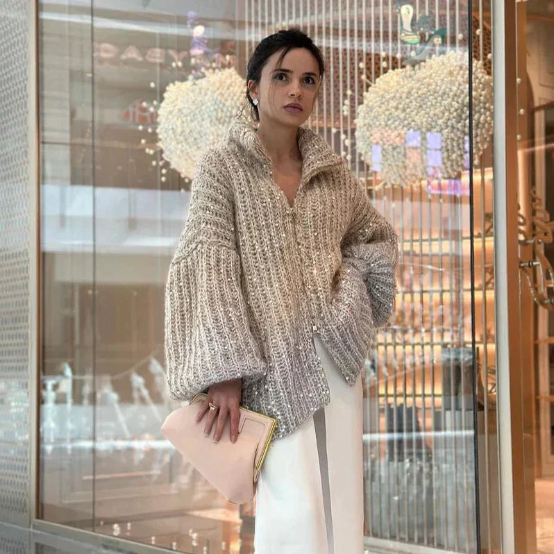 Veala | Elegant glinsterend zijden vest