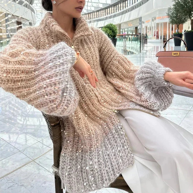Veala | Elegant glinsterend zijden vest
